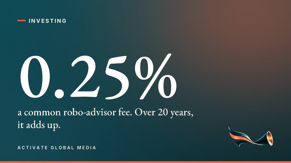 A common robo-advisor fee: 0.25% a year.